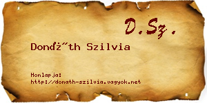Donáth Szilvia névjegykártya
