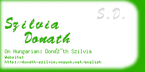 szilvia donath business card